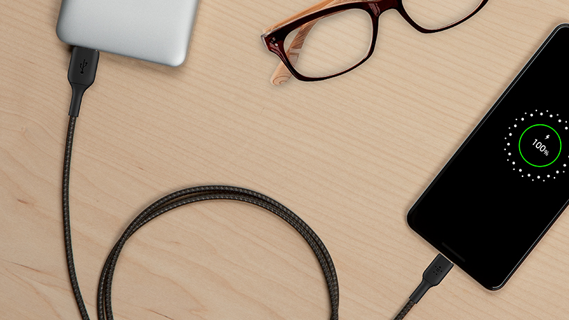 BELKIN CABLE BOOST CHARGE USB-A to USB-C BRAIDED 1m - WHITE